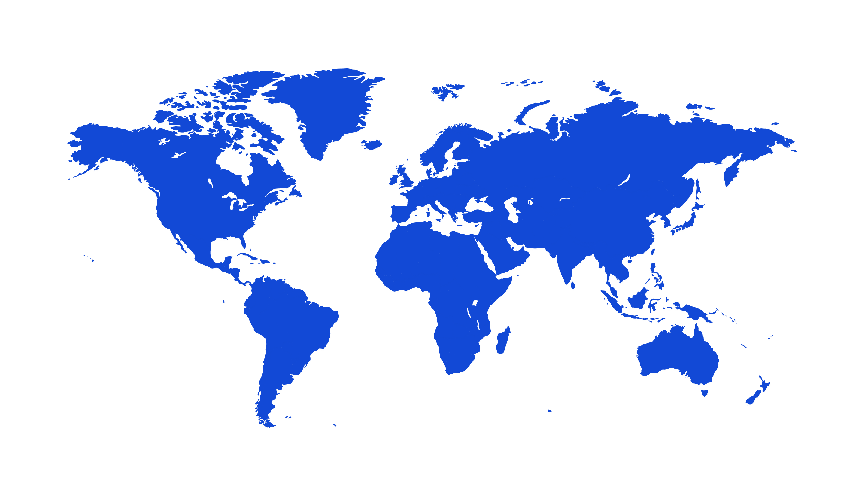 Map of the globe showing Nelson Global locations